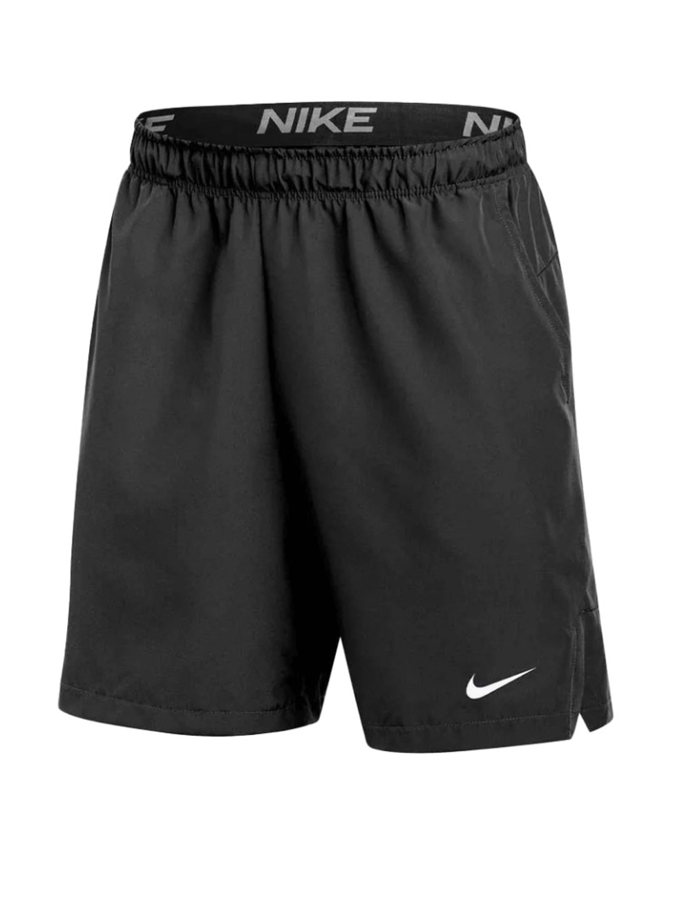 Nike Black Athletic Training Shorts with White Swoosh